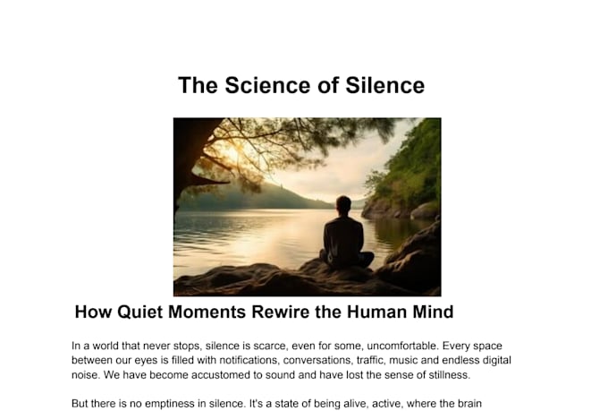 write articles on healing, self improvement, and motivation
